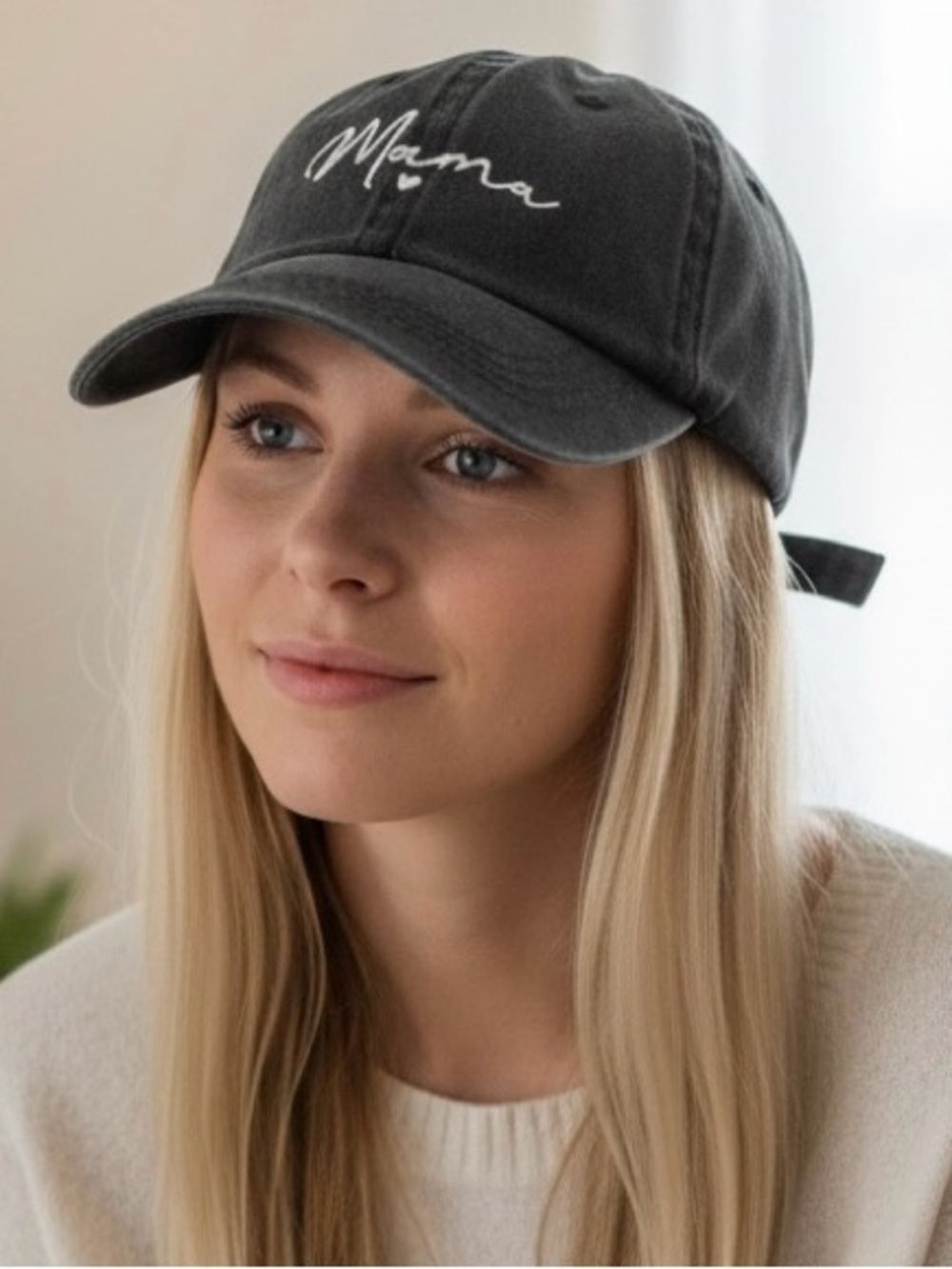 🎉3xHP🎉Black washed printed “Mama” cap! Adjustable🎉HP🎉